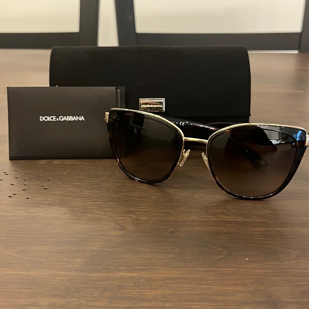 Dolce & Gabbana Black and Gold Sunglasses